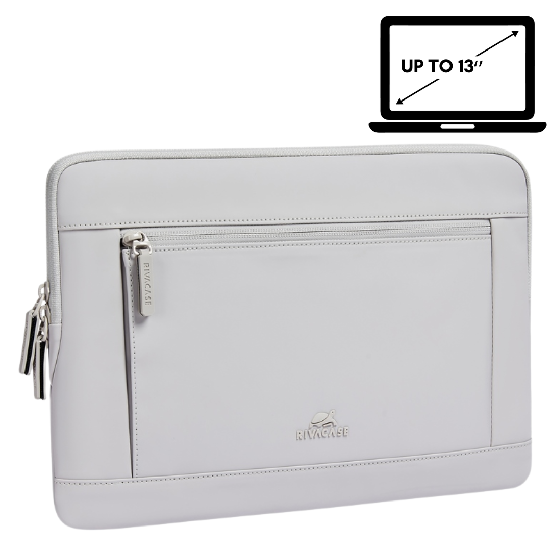 RIVACase Eden 7802 Eco-Friendly Laptop Sleeve (11.6"–13") | Sustainable RPET PU & Plush Corner Protection