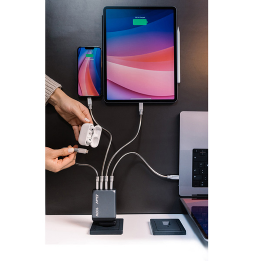 Verbatim GaN Charger 4 Port 100W USB A/C (EU/UK/US)