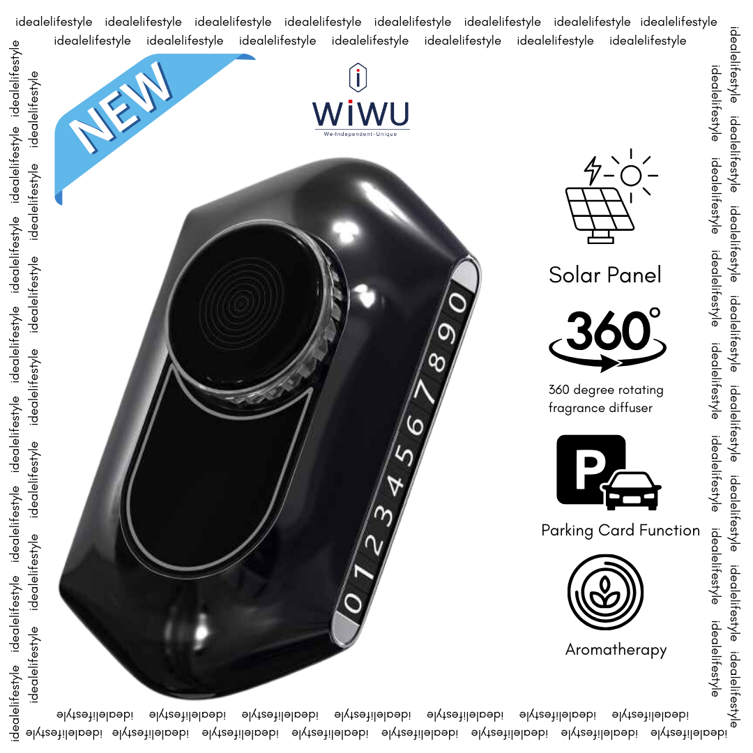 WIWU Wi-AR002 Solar Car Rotating Aromatherapy Diffuser (Black)