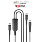 SKROSS Link Split PRO 2-in-1 Dual USB-C Cable 140W (150cm) | Adaptive Fast Charge & Data Sync Braided Cable