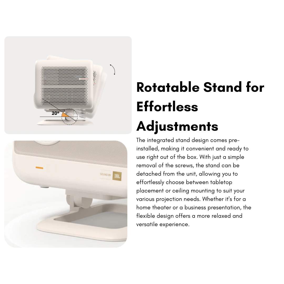 Yaber L2 Plus 1080P FHD Projector | 460 ISO Lumens, SOUND BY JBL, Auto Focus/Keystone, Licensed Netflix, Dual 5G WiFi