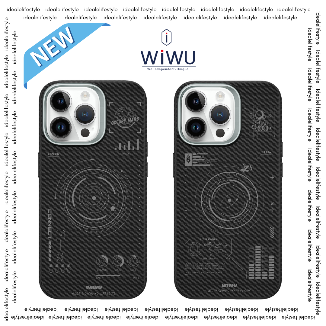 WiWU Space Mars Kevlar Case for IP15, Made from 600D & Fully compatible with MagSafe