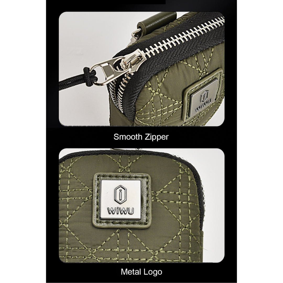 WiWU Q-Pouch Soft Nylon, Water-Resistant with Portable Hook Storage Carrying Bag