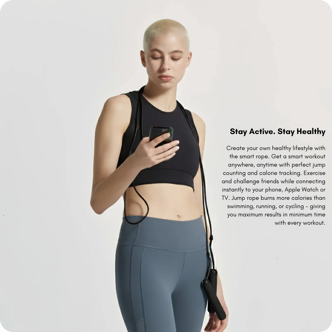 Particula GoJump Smart Jump Rope | Professional AI Fitness Skipping Rope | Precision 5-Jump/Sec Tracking | Bluetooth App & Apple Watch Support | Adjustable Length & Offline Memory - Shop Now!