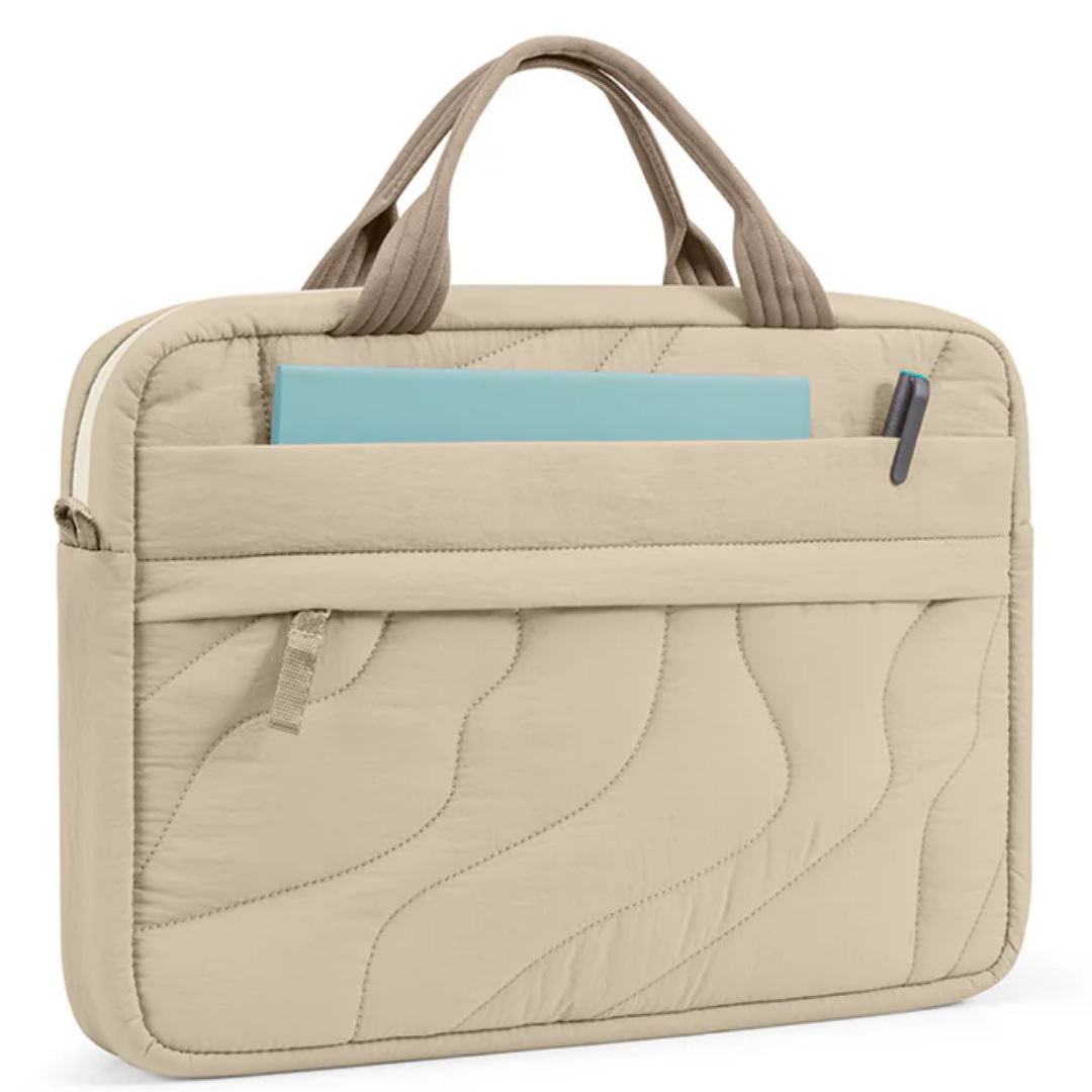 TOMTOC Terra A28 Puffy Laptop Sleeve Bag 13 14 16 Inch Lightweight Protective Carrying Case Soft Padded Waterproof Laptop Bag Travel Work