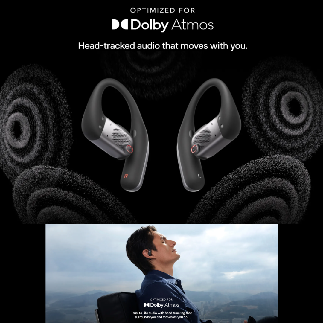 Shokz OpenFit Pro Open-Ear True Wireless Earbuds | Shokz SuperBoost™ & DirectPitch™ Tech | Dolby Atmos Optimized | IP55 Sweatproof | 50-Hour Battery Life | Noise Reduction | USB-C & Wireless Charging