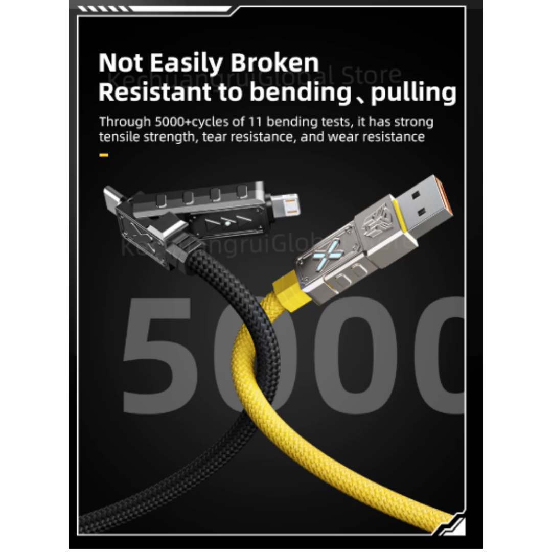 240W high power braided charging cable for laptop and phone