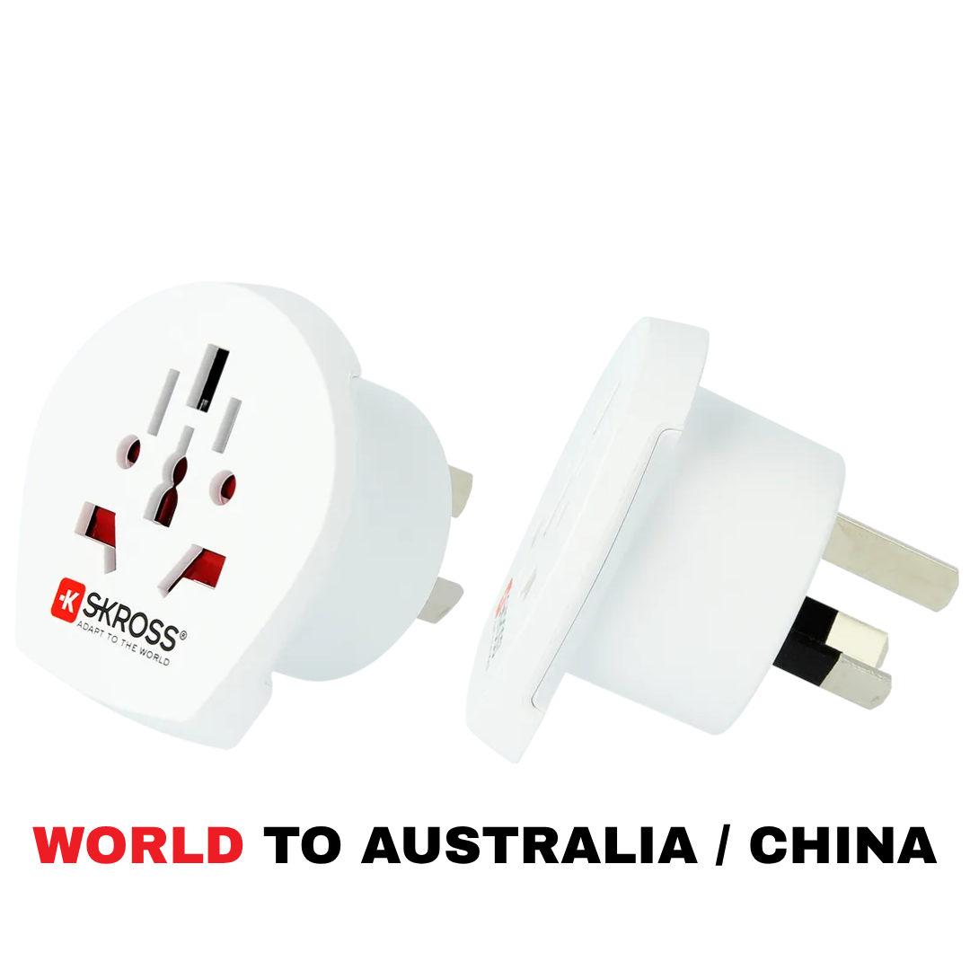 SKROSS World to Australia / China Travel Adapter (10A / 2500W Max) | Universal Plug for Australia, NZ & China