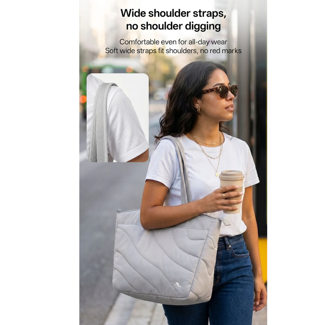 WiWU Terrace Tote Laptop Bag 14 16 Inch Waterproof Nylon Shoulder Bag Velvet Lining Large Capacity Handbag Briefcase Women
