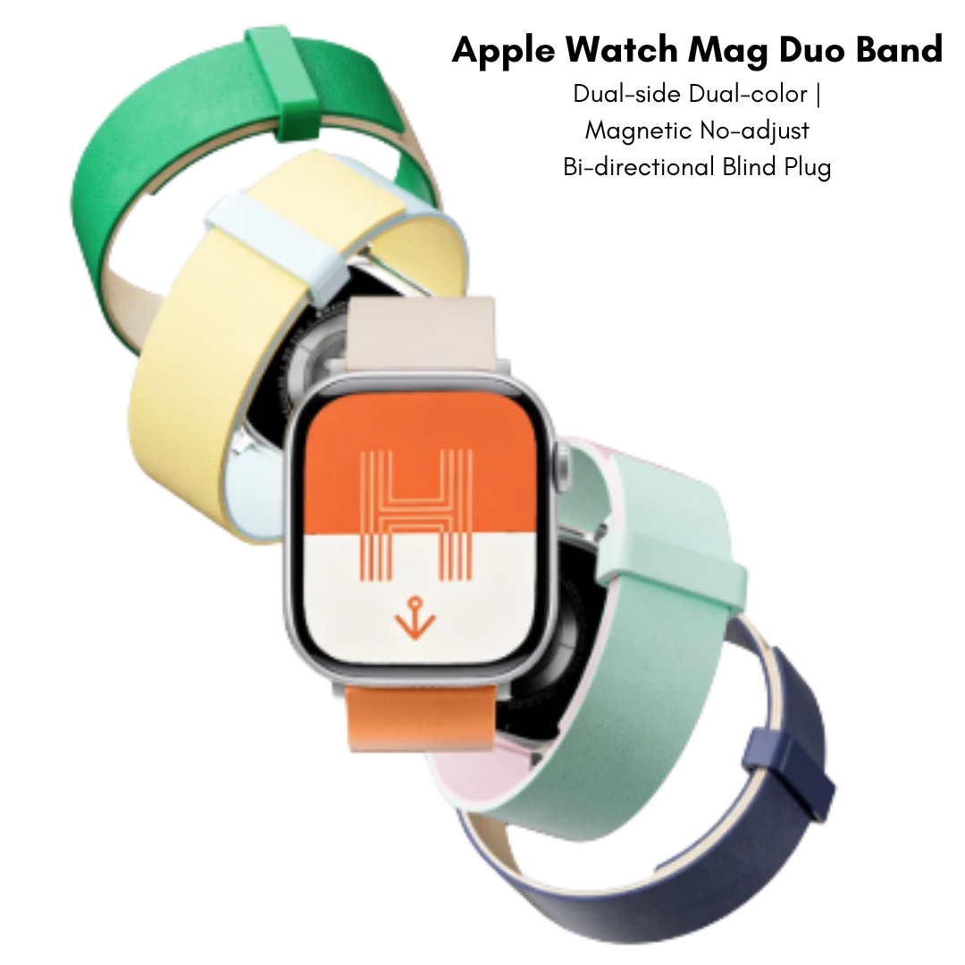 WiWU MAG DUO Magnetic Watch Band Reversible Dual Color Silicone Strap Compatible 38 40 41 42 44 45 46 49mm Ultra Wi-WB303