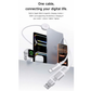 WiWU TitanLink Wi-C104 100W 2 in 1 Cable Magnetic Watch Charger Type C USB A PD 100W Fast Charge Laptop Phone Braided