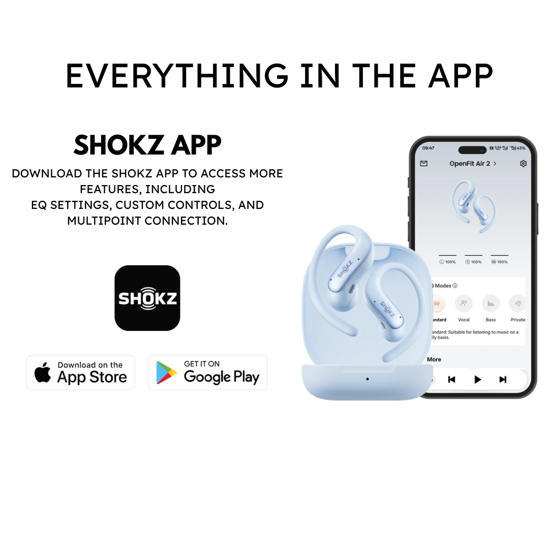 SHOKZ OpenFit Air 2 Open-Ear Bluetooth Headphones | 36H Battery | Quick Charge | IP55 | Bluetooth 6.1