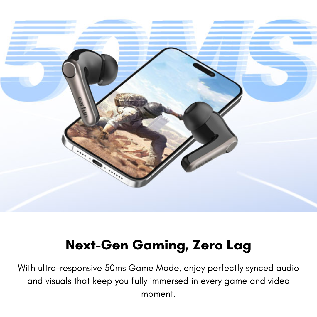 EarFun Air Pro 4+ Hi-Res ANC Earbuds | Bluetooth 6.0 Snapdragon Sound | AI Real-Time Translation & Auracast | Dual Hybrid Driver (1BA + 10mm DD) | 50dB Adaptive Noise Cancelling | 54H Playtime | IP55 Waterproof