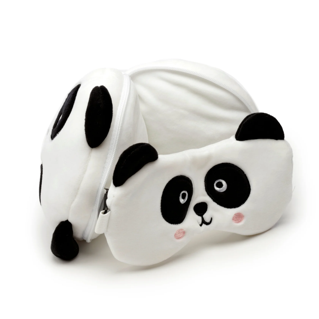 Open 3D Panda Neck Pillow – Soft and Ergonomic Travel Support