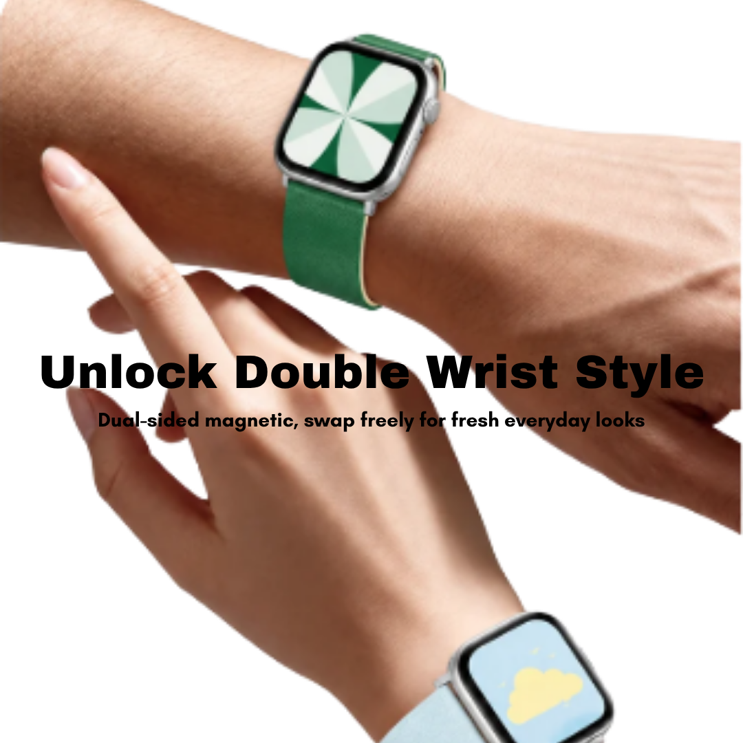 WiWU MAG DUO Magnetic Watch Band Reversible Dual Color Silicone Strap Compatible 38 40 41 42 44 45 46 49mm Ultra Wi-WB303