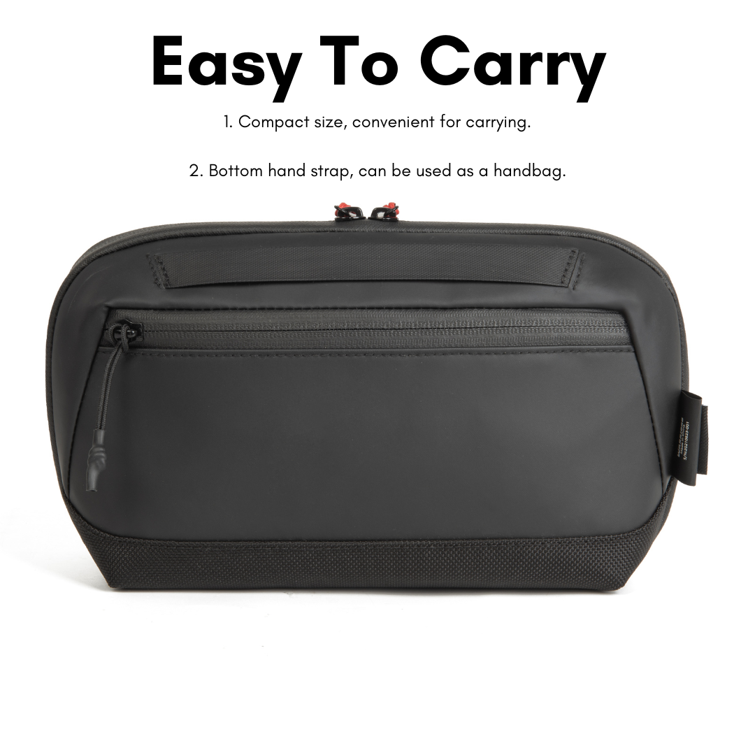 WiWU Warriors XPRO Tech Pouch 4L Electronics Organizer | Water-Resistant Vlog Camera Bag with YKK Aquaguard Zipper | 180° Clamshell Opening Travel Cable Pouch | Fits 7.9-inch Tablet, Power Bank, SD Cards