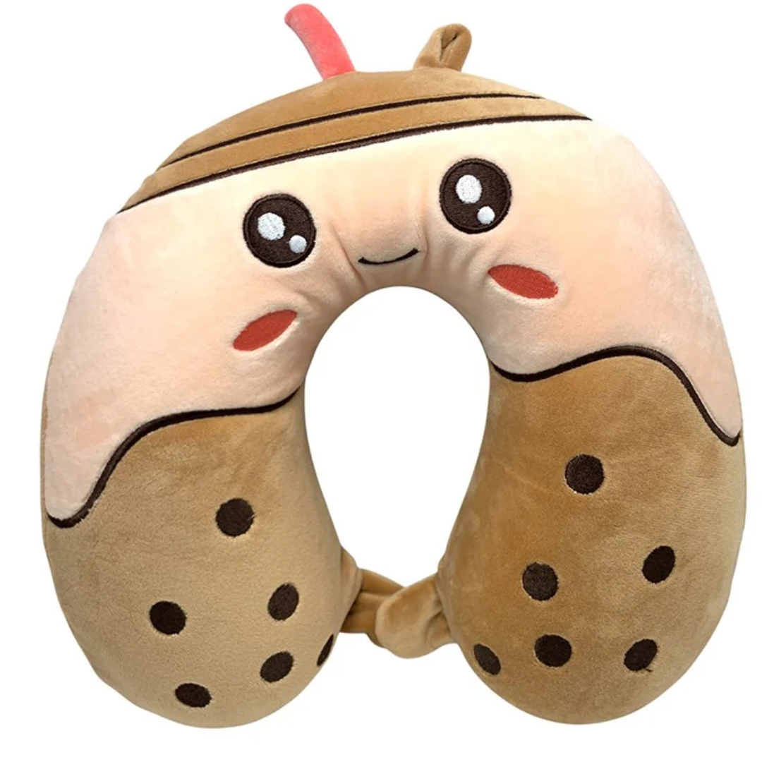 Travelmall 3D Animal Memory Foam Neck Pillow | Ergonomic U-Shaped Travel Support | Magnetic Clasp & Washable Cover | Shiba Inu, Tiger, Unicorn, Bubble Tea Designs - Buy 1 Get Comfort!