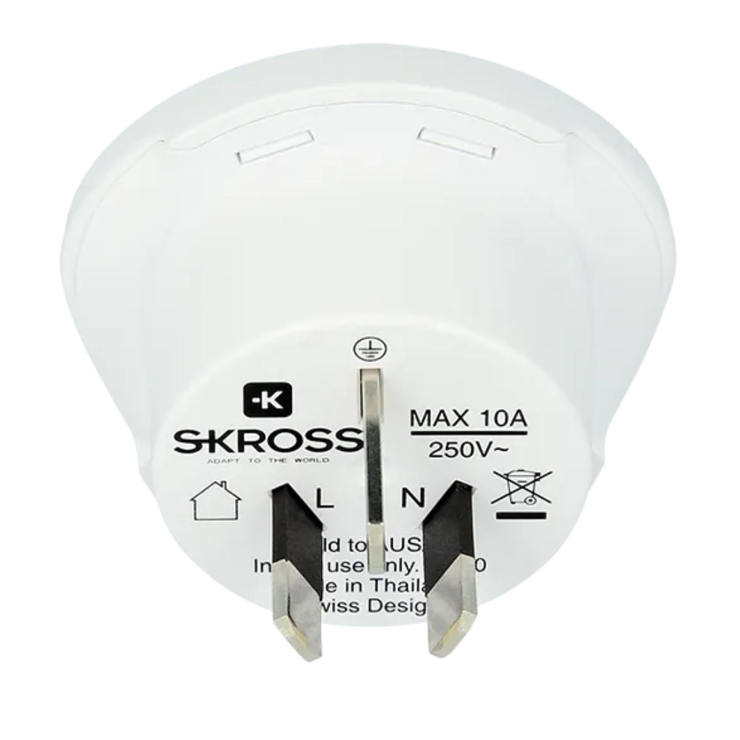 SKROSS World to Australia / China Travel Adapter (10A / 2500W Max) | Universal Plug for Australia, NZ & China