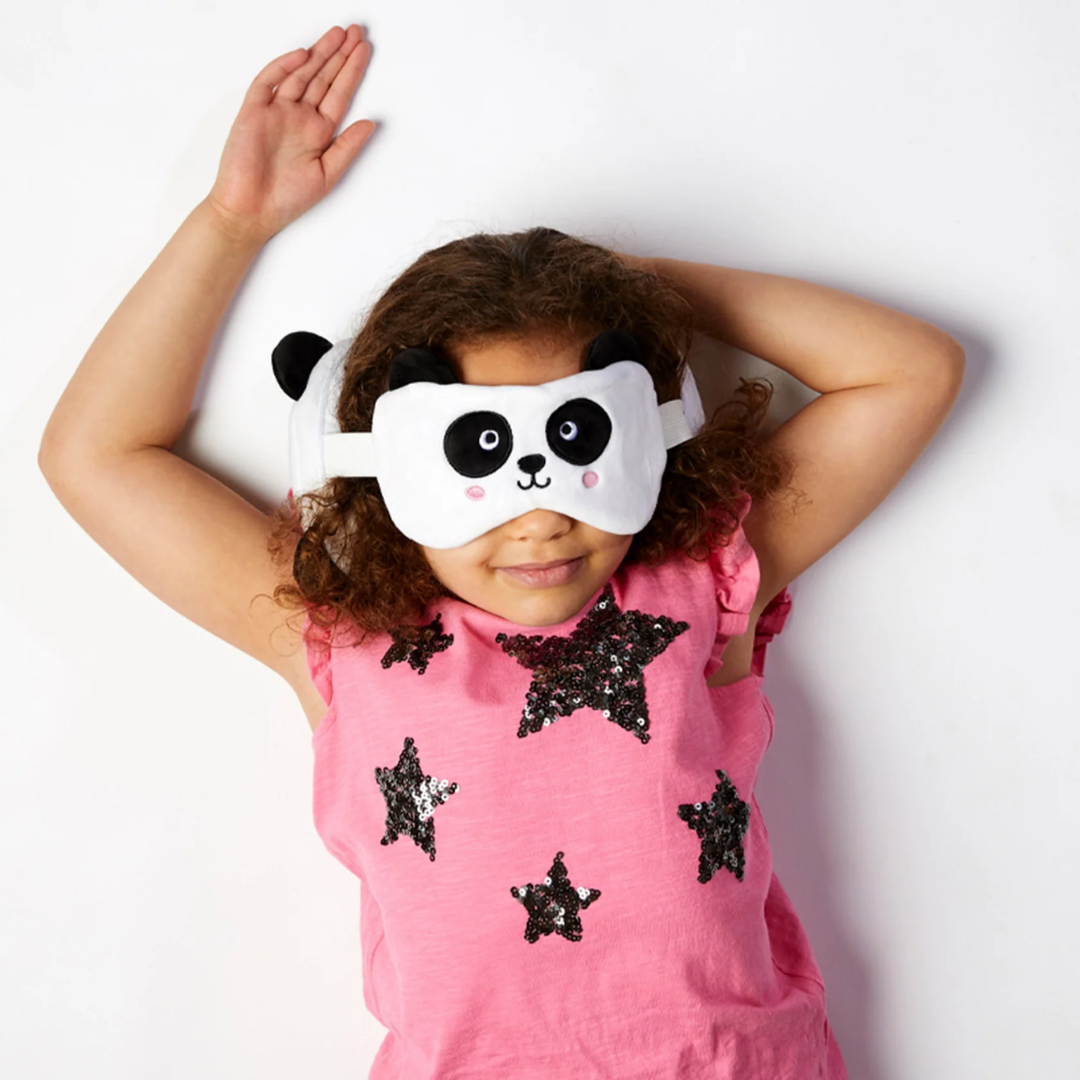 Child Using Panda Neck Pillow – Ideal for Flights, Cars, or Naps