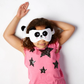 Child Using Panda Neck Pillow – Ideal for Flights, Cars, or Naps