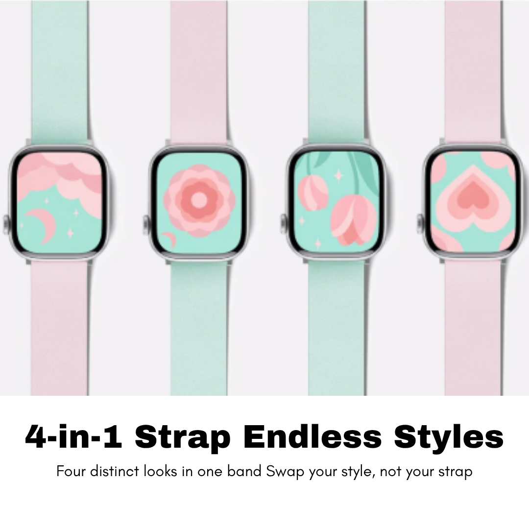 WiWU MAG DUO Magnetic Watch Band Reversible Dual Color Silicone Strap Compatible 38 40 41 42 44 45 46 49mm Ultra Wi-WB303