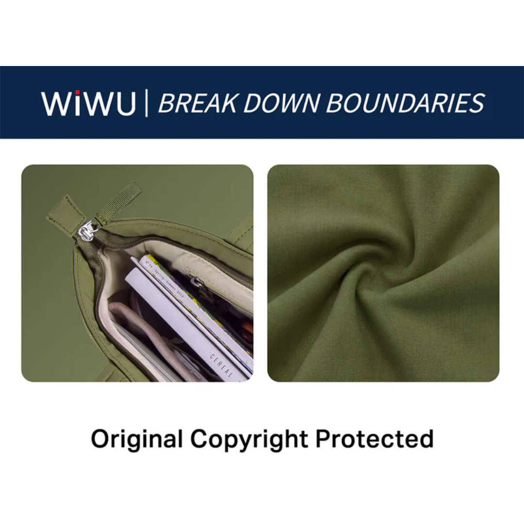 WiWU Terrace Tote Laptop Bag 14 16 Inch Waterproof Nylon Shoulder Bag Velvet Lining Large Capacity Handbag Briefcase Women