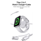 WiWU TitanLink Wi-C104 100W 2 in 1 Cable Magnetic Watch Charger Type C USB A PD 100W Fast Charge Laptop Phone Braided