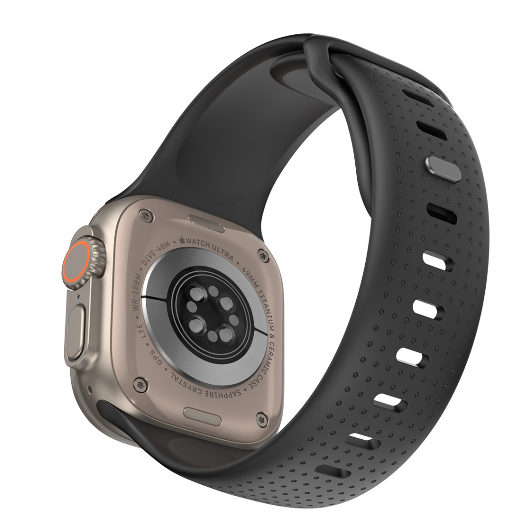 WiWU Comf Secur Fluororubber Watch Band Wi-WB201 Soft Durable Strap for 44/45/46/49mm Smartwatch Sweatproof Skin-Friendly Replacement Band