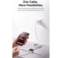 WiWU TitanLink Wi-C104 100W 2 in 1 Cable Magnetic Watch Charger Type C USB A PD 100W Fast Charge Laptop Phone Braided