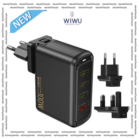 Wiwu Wi-U022W Warrior Series, equipped with GaN technology, this 100W charging head offers fast and safe charging experience