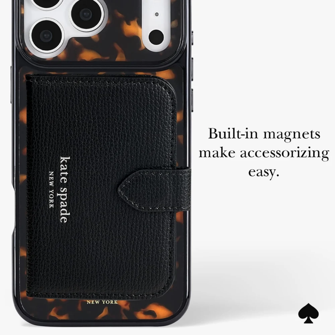 kate spade new york Tortoise MagSafe Case for iPhone 18 Pro Max 18 Pro Classic Tortoiseshell Gold Accents 12ft Drop