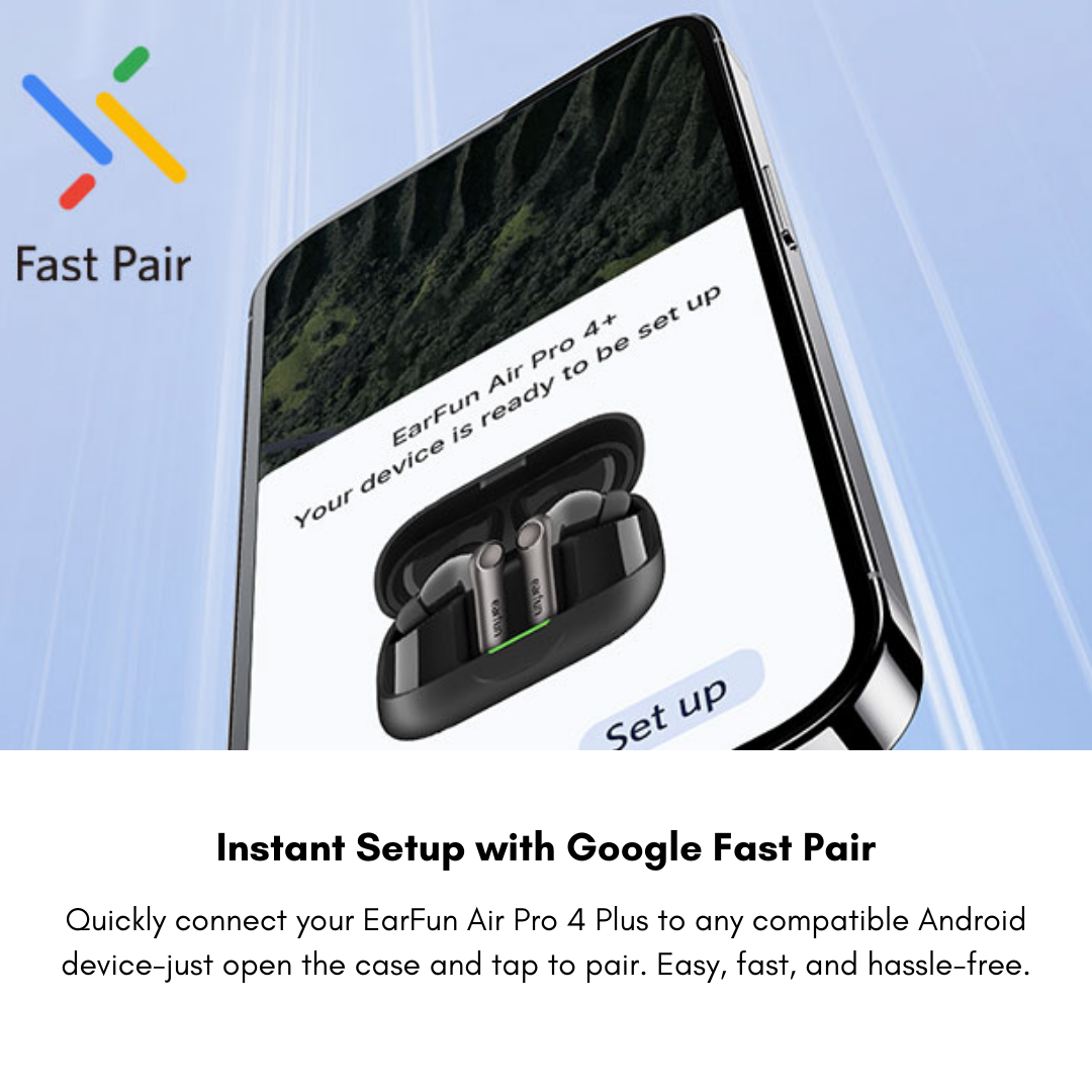 EarFun Air Pro 4+ Hi-Res ANC Earbuds | Bluetooth 6.0 Snapdragon Sound | AI Real-Time Translation & Auracast | Dual Hybrid Driver (1BA + 10mm DD) | 50dB Adaptive Noise Cancelling | 54H Playtime | IP55 Waterproof