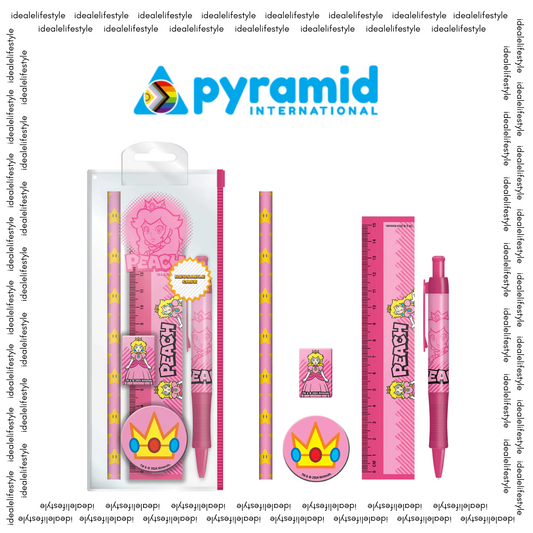 Pyramid Super Mario Princess Peach (Pink) 5-in-1 Stationary Set