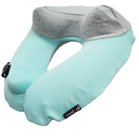 Travelmall Pocket-Sized 3D Inflatable Neck Pillow - Grey