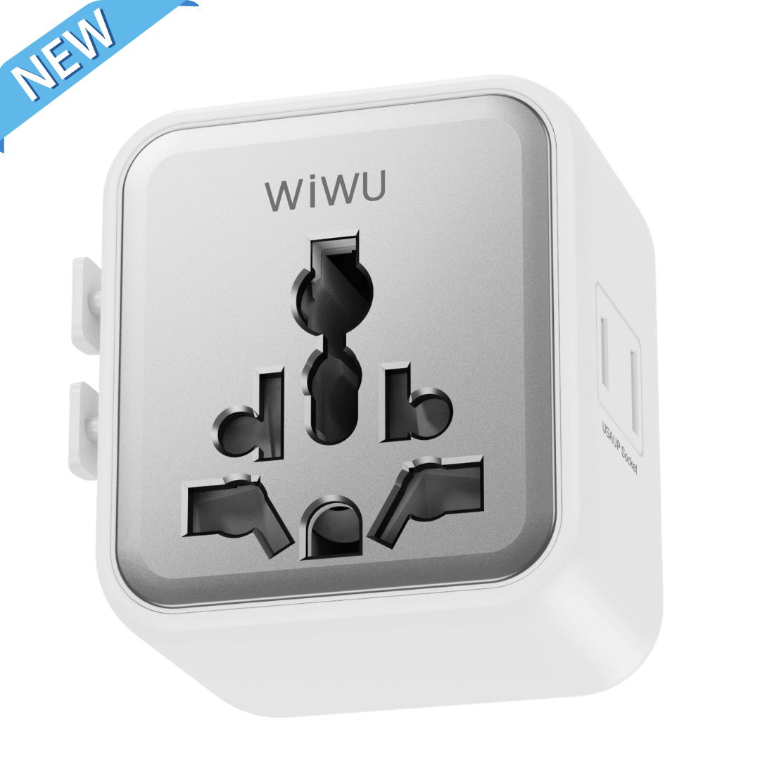 WiWU Global Travel Adapter Wi-UA017 Universal Plug 2500W 10A Full Copper Flame Retardant US UK EU AU Multi Country