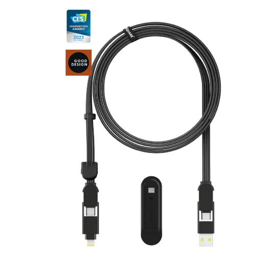 Rolling Square inCharge® XL 2m / 6.6ft -100W, 6in1 super long cable