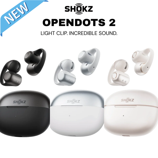 SHOKZ OpenDots 2 Open Ear Wireless Earbuds Bluetooth Dolby Audio Bass IP57 Sport Headphones Noise Canceling Earphone