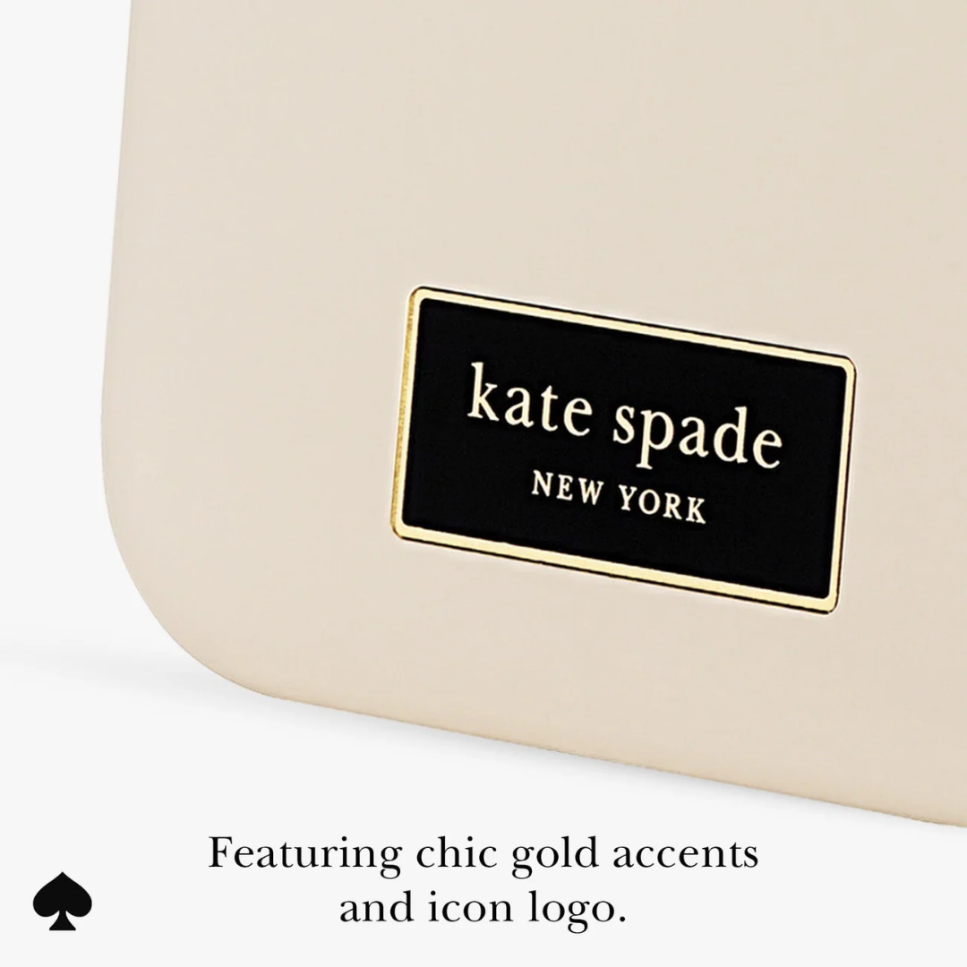 Kate Spade New York Icon Silicone MagSafe iPhone 17 Case – Gold Accents, 12ft Drop, MagSafe Compatible