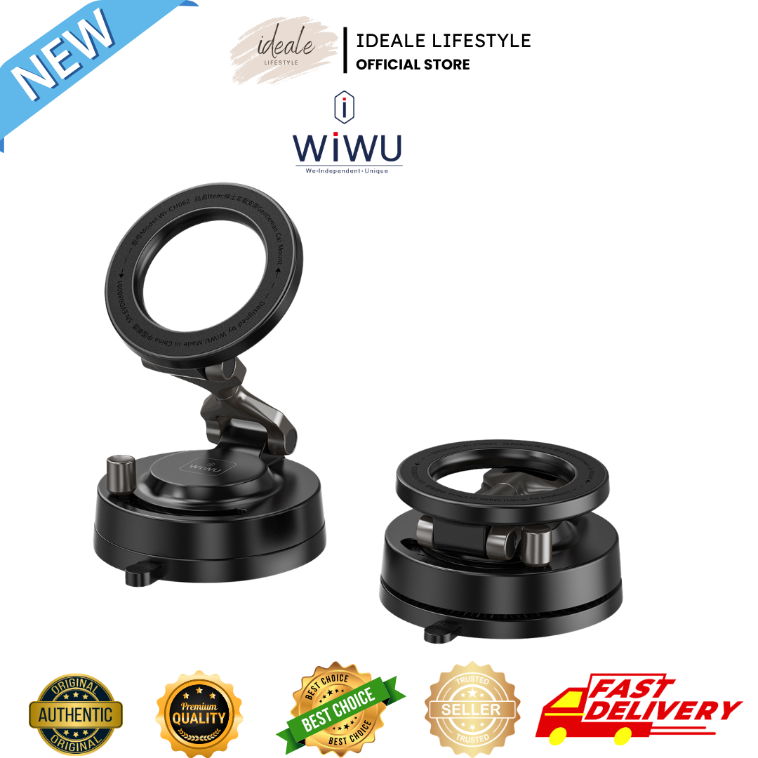 WiWU Gentleman Car Mount Wi-CH062 Magnetic Phone Holder 720° Foldable Desk Stand Zinc Alloy Dashboard Mount for Phone