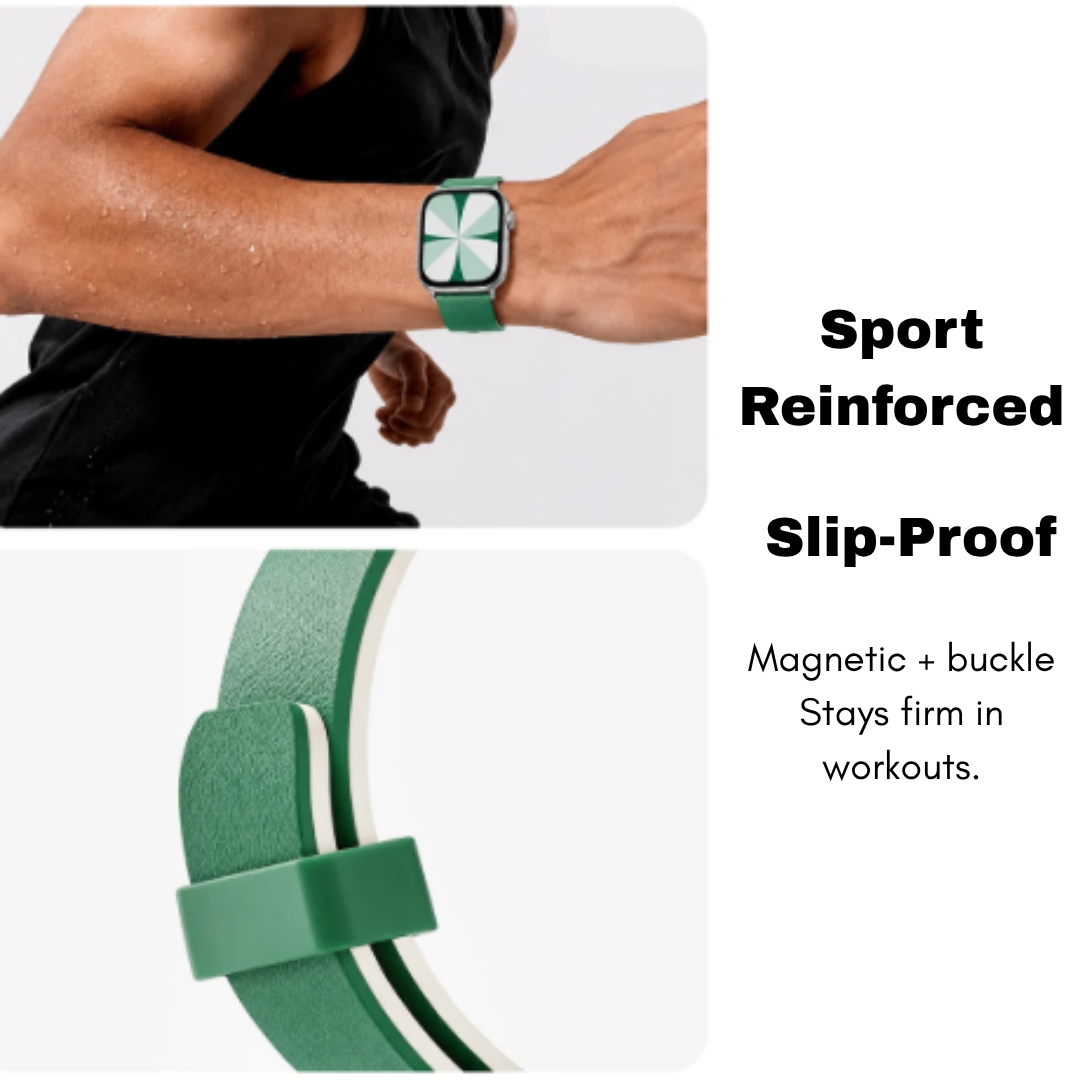 WiWU MAG DUO Magnetic Watch Band Reversible Dual Color Silicone Strap Compatible 38 40 41 42 44 45 46 49mm Ultra Wi-WB303