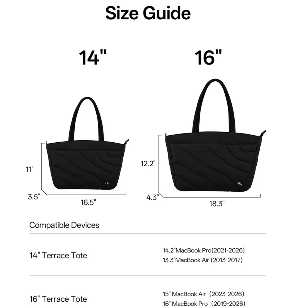 WiWU Terrace Tote Laptop Bag 14 16 Inch Waterproof Nylon Shoulder Bag Velvet Lining Large Capacity Handbag Briefcase Women