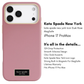 Kate Spade New York Icon Silicone MagSafe iPhone 17 Case – Gold Accents, 12ft Drop, MagSafe Compatible