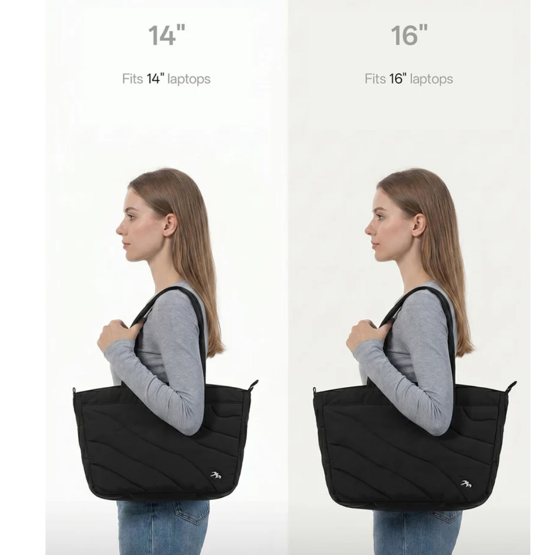 WiWU Terrace Tote Laptop Bag 14 16 Inch Waterproof Nylon Shoulder Bag Velvet Lining Large Capacity Handbag Briefcase Women