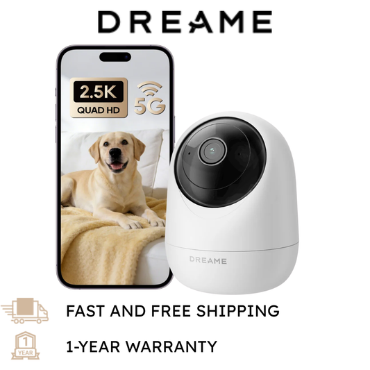 Dreame NAVO Care 1 Indoor Camera 2.5K Ultra HD Smart WiFi Camera AI Motion Detection 350° Pan Night Vision 2-Way Audio Home Security Camera