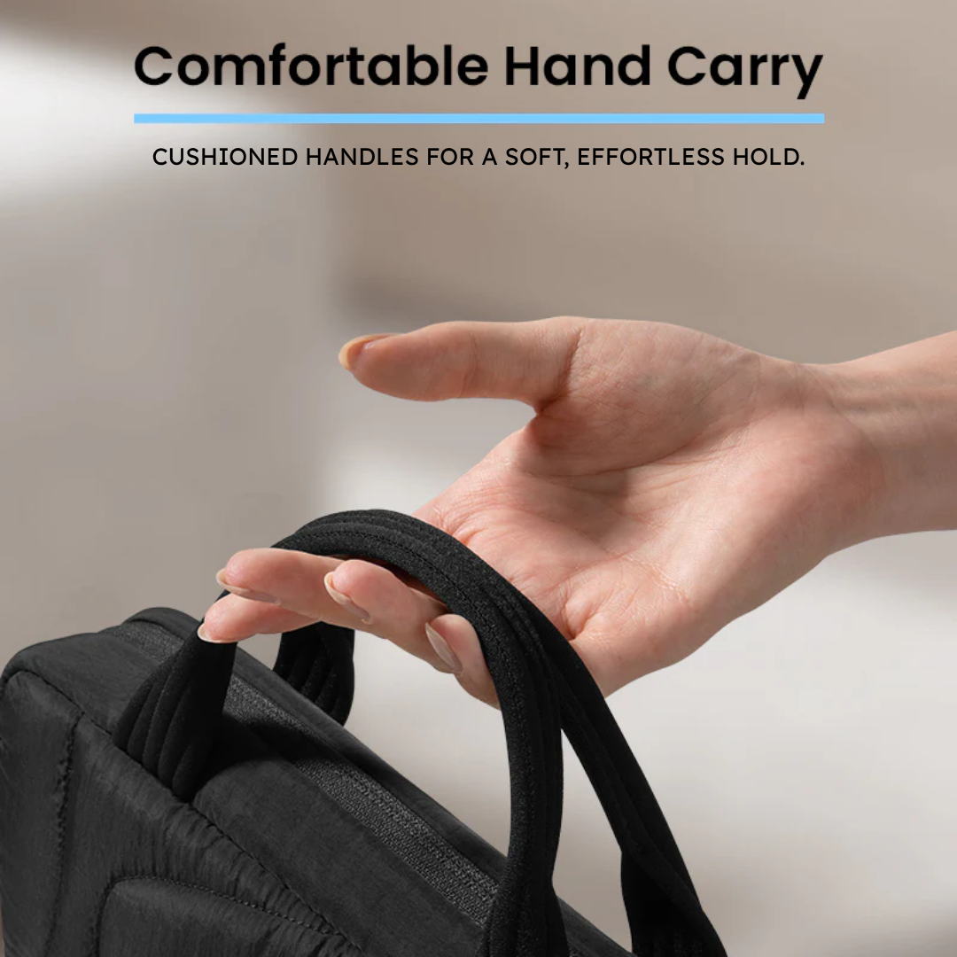 TOMTOC Terra A28 Puffy Laptop Sleeve Bag 13 14 16 Inch Lightweight Protective Carrying Case Soft Padded Waterproof Laptop Bag Travel Work