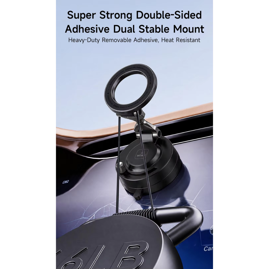 WiWU Gentleman Car Mount Wi-CH062 Magnetic Phone Holder 720° Foldable Desk Stand Zinc Alloy Dashboard Mount for Phone