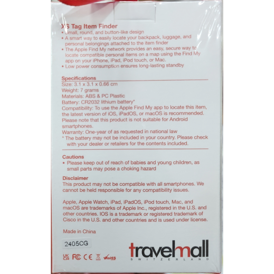 Travelmall XS Tag Item Finder for iOS Device