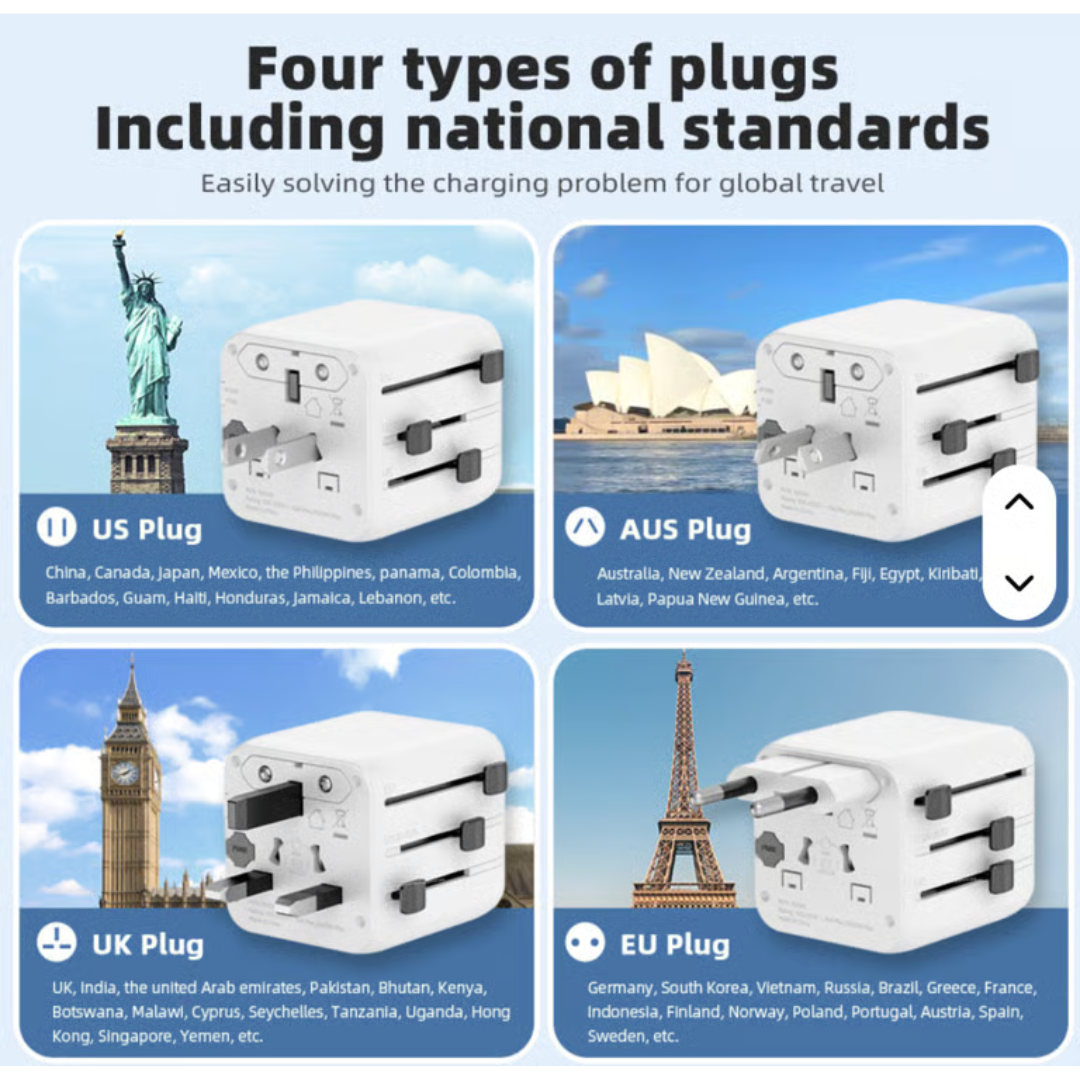 35W USB-C PD fast charging travel plug adapter