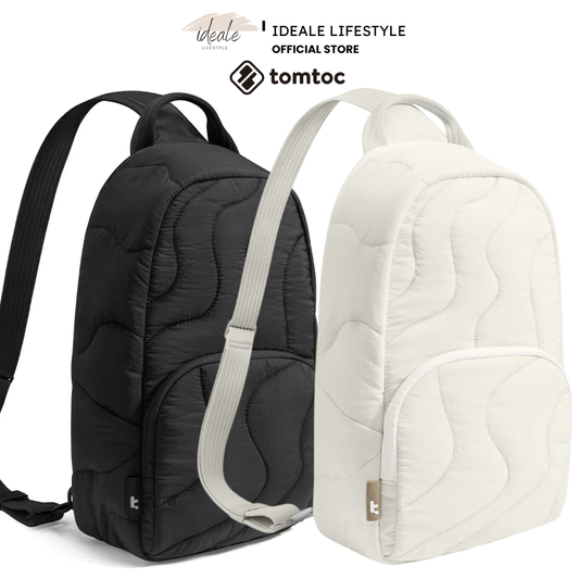 TOMTOC Terra T36 Light Sling Backpack 10L Puffy Crossbody Bag Chest Bag Water Resistant with 11 Inch iPad Sleeve Eco