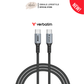 Verbatim 100W USB-C to USB-C Cable | DuPont™ Kevlar® Fortified | 50,000x Bend Test Rated | PD 3.0 E-Marker Fast Charge for Laptops & Flagship Smartphones | 1.2M Durable Nylon Braided Cord